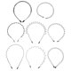 thumbnail image 1 of FELTECHELECTR 8 diademas onduladas para hombre, accesorios para el cabello con resorte de metal a la moda, 1 of 7