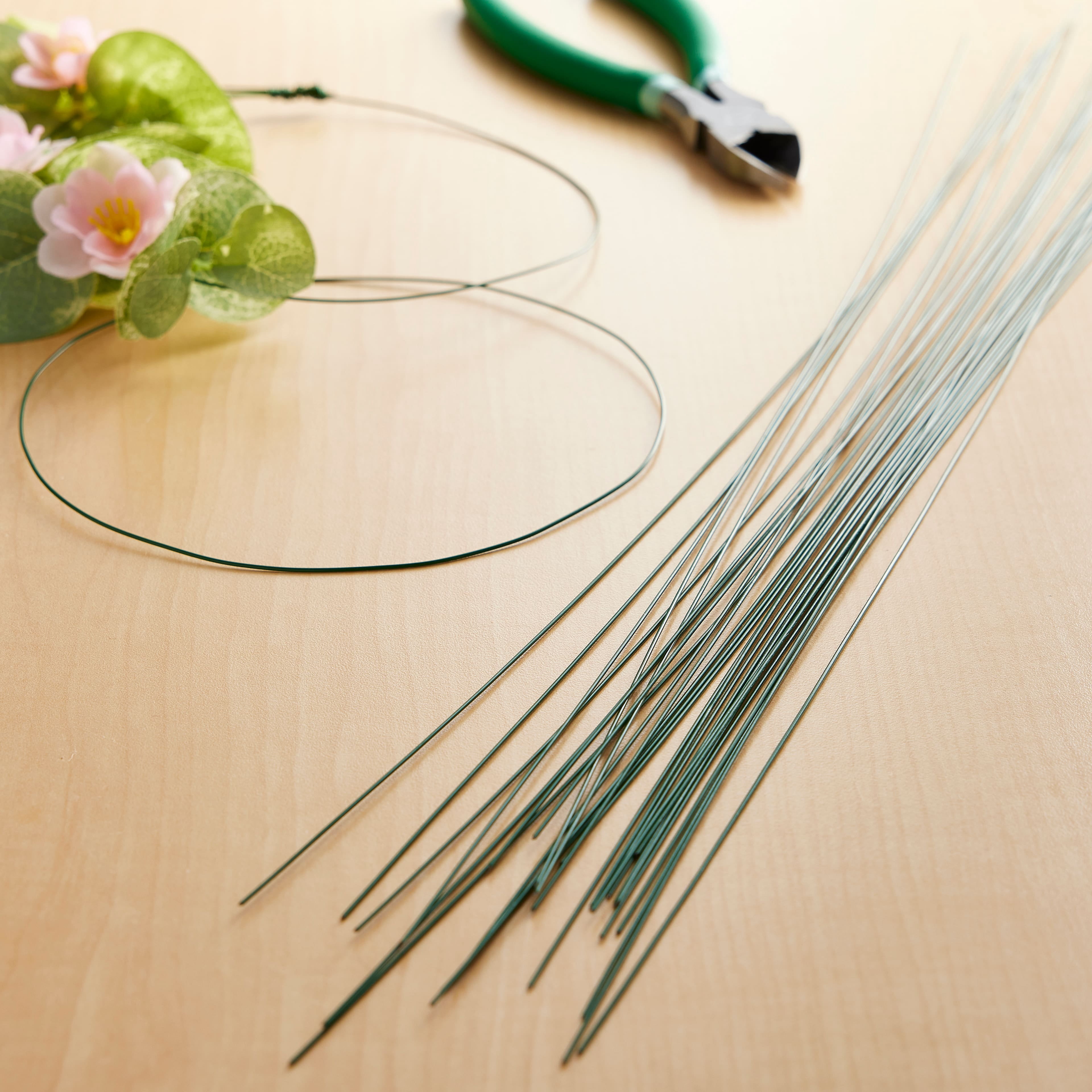 12 Packs: 30 ct. (360 total) 20 Gauge Green Stem Wire by Ashland