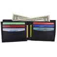 thumbnail image 5 of Bifold Men's Genuine Leather Center Flap Multi Card Holder Wallet NEW (Black), 5 of 6