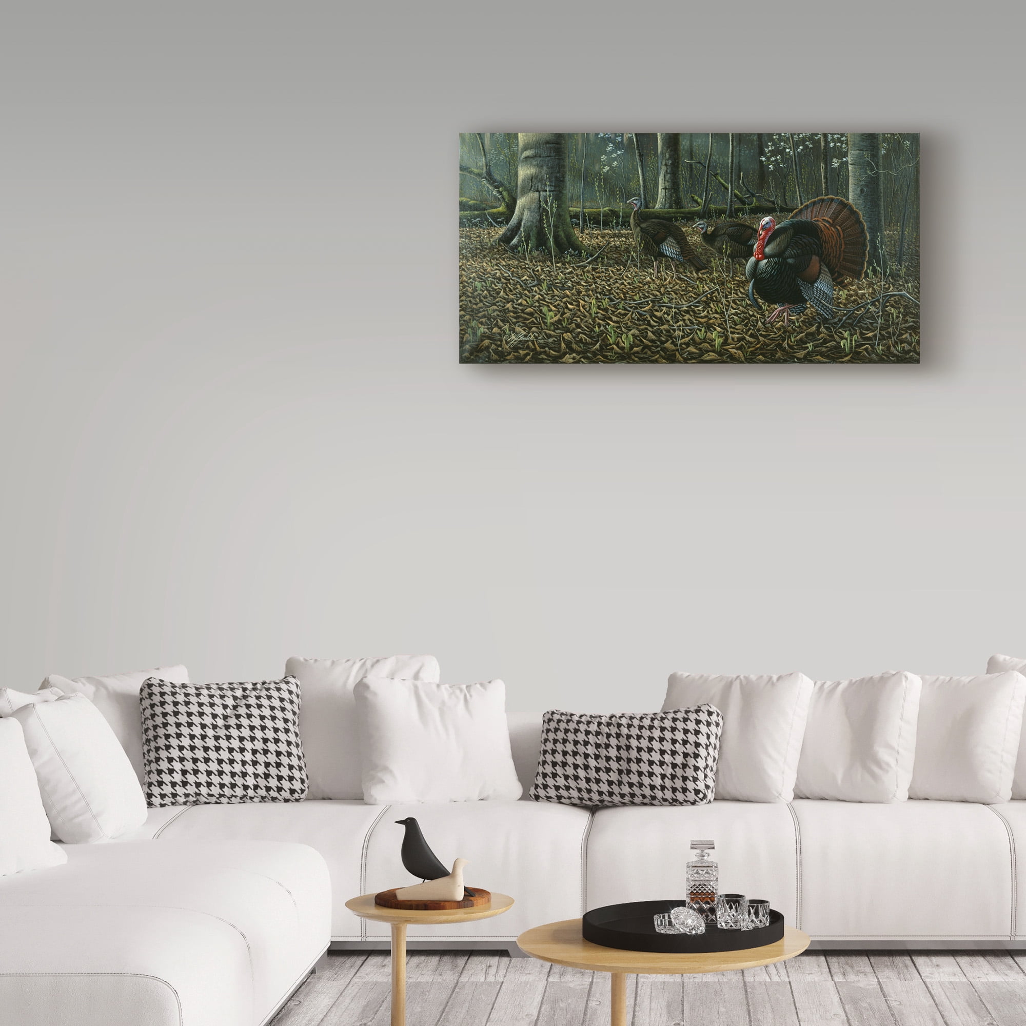 Trademark Fine Art 'The Suitor Wild Turkeys' Canvas Art by Wilhelm Goebel