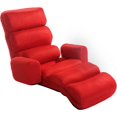 Merax Foldable Floor Cushion Lounge Chair/Bed with Pillow, Red