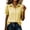Yellow plus size button down shirt a1, variant on Yrmaups Plus Size Short Sleeve Button Down Shirt for Women, Casual Plaid Blouse, Breathable Collared Top for Travel Office Daily Wear, Red 3XL