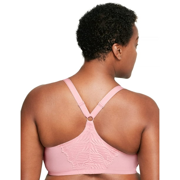 Glamorise Womens Front-Closure T-Back WonderWire Underwire Bra 1246 Pink  Blush 40D