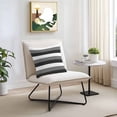 thumbnail image 3 of Black Grey Outdoor Pillow Covers Pack of 2 and White Striped Geometric Waterproof Throw Pillow Covers Decorative Cushion Cases for Patio Garden Tent Balcony Couch 26x26 inch, 3 of 8