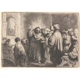 thumbnail image 2 of Rembrandt van Rijn 18x14 Black Ornate Wood Framed Double Matted Museum Art Print Titled - The Tribute Money (ca. 1635), 2 of 5