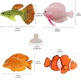 thumbnail image 2 of Poissons Tropicaux Faux Poissons en Silicone pour Aquarium Décoration d'Aquarium Poissons Rouges Faux pour Décoration d'Aquarium Poissons Artificiels Jouet Aquarium (4 Pcs), 2 of 5