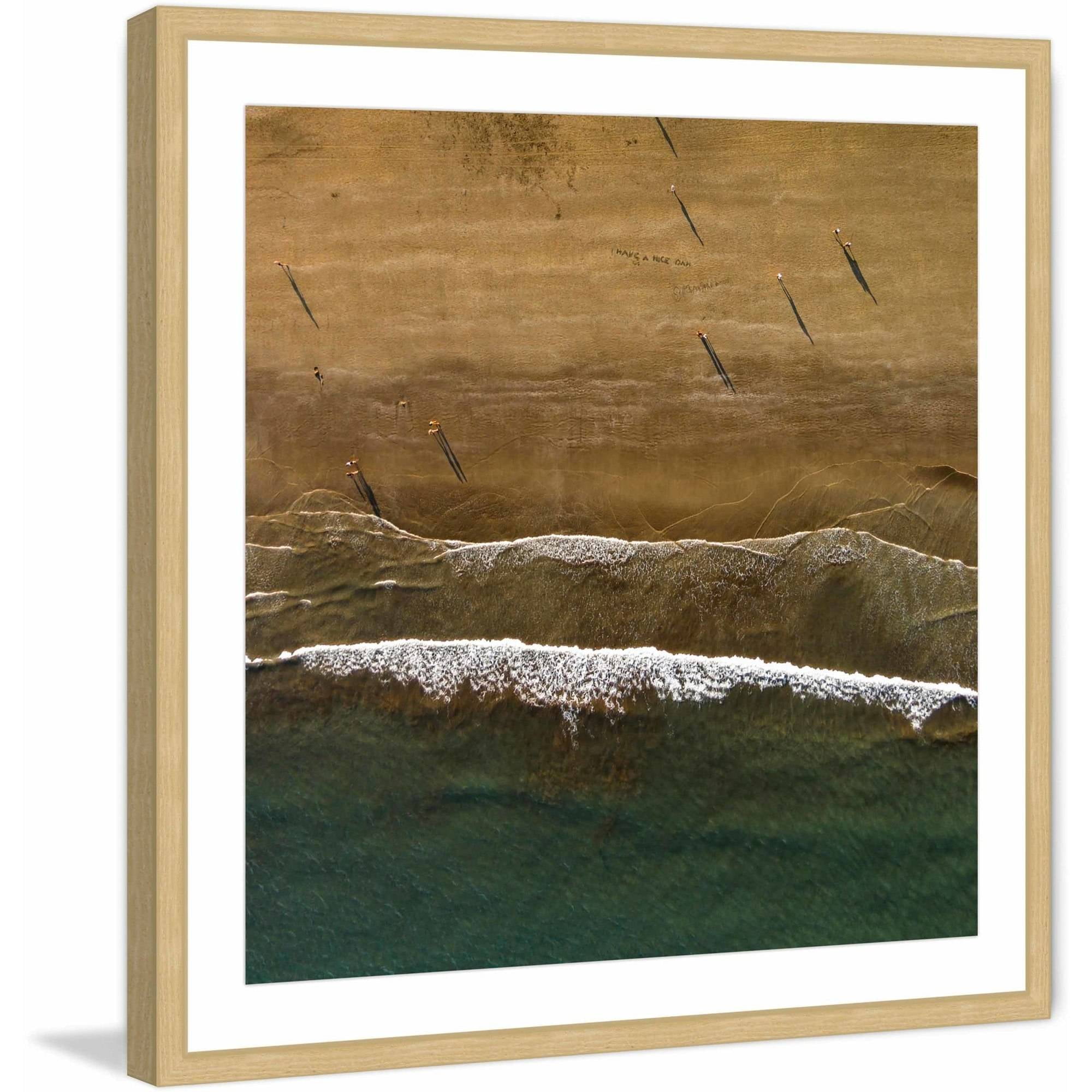 Marmont Hill "Foamy Waves" by Karolis Janulis Framed Painting Print