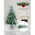 thumbnail image 2 of Árbol de Navidad Nevado RED VELVET 210 cm Pino Frondoso Decoración Festiva, 2 of 6