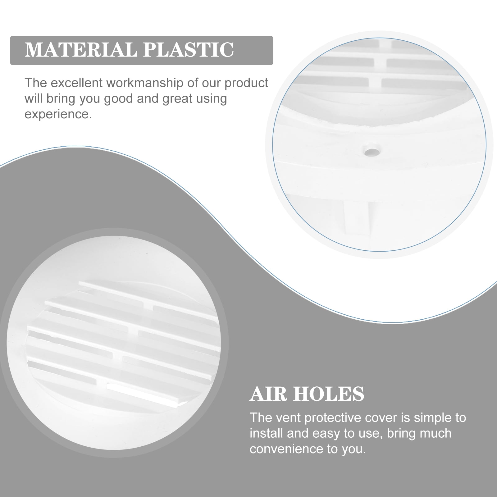 ZEHUANYU 10 Pcs Round Exhaust Grilles External Extractors Wall Dryer Vents Plastic Vent Covers
