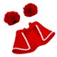 thumbnail image 2 of 2 piezas de ropa navideña para mascotas, capa, sombrero, bufanda, disfraz divertido para mascotas, ropa para cachorros, talla M (rojo), 2 of 5