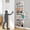 White, variant on VGBYUJ 6 Tier Behind The Door Bookshelf, 70" Behind The Door Storage Organizer, Space-Saving Wall Mount Narrow Book Shelf, Solid Wood