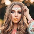thumbnail image 2 of Face Gems Luminous Temporary Tattoo Stickers Acrylic Crystal Glitter Stickers Waterproof Face Jewels Rainbow Tears Rhinestone for Party, Rave Festival, Dress-up, Style 9, 2 of 4