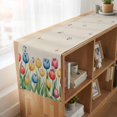 thumbnail image 6 of Table Runners 72 Inches Long Dress Scarves, Watercolor Tulips Farmhouse Kitchen Table Runner, Coffee Tablerunners, Spring Flowers Butterflies Leaves Beige 14x72 Inch, 6 of 9