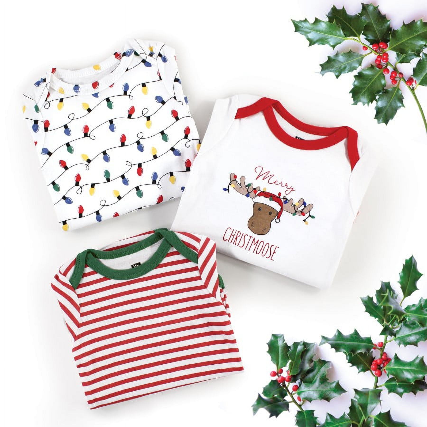Hudson Baby Cotton Long-Sleeve Bodysuits, 3- Pack, Newborn- 24 Months