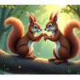 thumbnail image 4 of Adorable Squirrel Design Banner Background Party Decorations Backdrop for Photo Booths Forest Themed Events Nature Parties and Kids Celebrations, 4 of 4