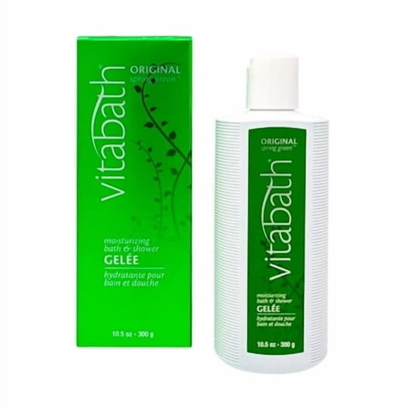 Vitabath Original Spring Green Moisturizing Bath & Shower Gel Wash Intoxicating Botanical Skin Rejuvenation Hydrating Dry Skincare Body Cleanser & Foaming Gelee - 10.5 Oz