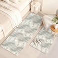 thumbnail image 6 of Kitchen Mat Set of 2 Non Slip Waterproof Kitchen Rugs, Washable Low Profile Floor Mats 17"x28" + 17"x48", Modern Abstract Textured Design Soft Mats for Sink, Laundry Room & Entryway, 6 of 9