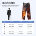 thumbnail image 4 of Vsdgher Western Fire Cowboy Print Mens Pajama Pants Sleep & Lounge Pants, PJ Bottoms With elastic waistb and Pockets, 4 of 5