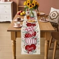 thumbnail image 2 of Love Heart Valentine's Table Runner - 108 Inch Long Eucalyptus Botanical Red Pink Retro Cotton and Linen Blended Dress Scarves Farmhouse Table Runner for Kitchen Dining, Coffee Table, 13" x 108", 2 of 8