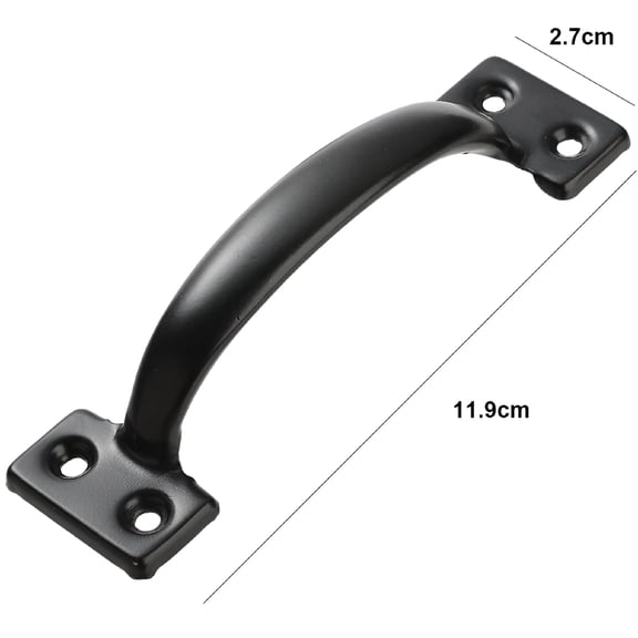 ZHZFKQ Metal Gate Handle Screen Door Handle for Wooden Fences Outdoor Shed Cabinet Door(4Pcs,Black) Accessory Gift Home Decor Outdoor