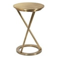 thumbnail image 4 of Kate and Laurel Aja Modern Metal Round Side Table, 15 x 15 x 23, Antique Brass, Decorative Geometric Nightstand with Circular Tabletop and Unique Slanted Legs, 4 of 9