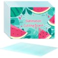 thumbnail image 1 of 6Pack Sublimation Glass Cutting Board Blanks, Textured Tempered Glass Chopping Boards for Kitchen, Anti Slip Cutting Boards Heat Resistant Glass Plate Chopping Board for Kitchen DIY Heat Press Machine, 1 of 6
