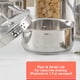 thumbnail image 5 of T-fal - Juego de utensilios de cocina de acero inoxidable, 11 piezas, inducci&oacute;n, apto para horno 500 F, juego de cocina con sartenes, cacerolas, sart&eacute;n, horno holand&eacute;s, 5 of 8