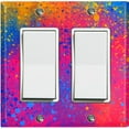 thumbnail image 1 of Metal Light Switch Plate Cover Colorful Paint Splash Art Wallpaper WAL023, 1 of 13