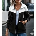 thumbnail image 2 of Lnmiateer Womens Long Sleeve Zip Up Hooded Sweatshirt Lightweight Casual Full Zip Jacket Fashion Outerwear for Autumn & Winter, 2 of 9