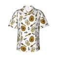 thumbnail image 2 of Xecao Honey print Hawaiian shirt - a stylish short-sleeve button-down for men, perfect for casual beach and tropical outings., 2 of 9