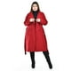 thumbnail image 4 of Abrigo largo con cinto Roman Fashion /Tallas Extras, 3013 (Rojo) rojo 40, 4 of 6