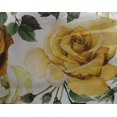 thumbnail image 4 of oneOone Georgette Viscose Gamboge Yellow Fabric Leaves & Rose Floral Sewing Craft Projects Fabric Prints By Yard 42 Inch Wide, 4 of 4
