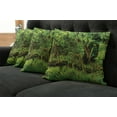 thumbnail image 5 of Ambesonne Green Throw Pillow Cover 4 Pack, Tress Moss Wild Nature, 24", Green, 5 of 5