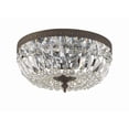 thumbnail image 6 of Crystorama 3 Light Hand Cut Crystal English Bronze Ceiling Mount, 6 of 10
