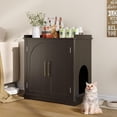 thumbnail image 2 of VEANERWOOD 33.5"H Hidden Cat Litter Box Enclosure Furniture Multi-Functional Cat Litter Box Washroom with Removable Dividers for Bedrooms, Living Room, Hallway, 2 of 8