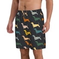thumbnail image 2 of Naloa Plaid Dachshund Men's Beach Shorts, Surfing shorts, Swim trunks, Quick Dry Swim Trunks for Surfing Beach Fun - Medium, 2 of 9
