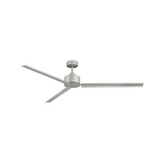 Industrial Design 3-Blade Ceiling Fan with Sleek Composite Blades 72 inches W X 13.25 inches H-Brushed Nickel Finish Bailey Street Home 81-Bel-4243718