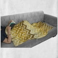 thumbnail image 5 of Chevron Soft Flannel Fleece Throw Blanket, Pattern with Zigzag Yellow Ombre Birthday Celebration Parties Gatherings, Cozy Plush for Indoor and Outdoor Use, 50" x 60", Yellow Pale Yellow, by Ambesonne, 5 of 5
