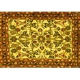 thumbnail image 1 of Ahgly Company Machine Washable Indoor Rectangle Animal Yellow Traditional Area Rugs, 6' x 9', 1 of 4