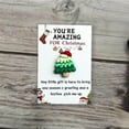 thumbnail image 6 of Wuztai Miniature Christmas Cards 10 Pieces Set, Pocket Sized Holiday Greetings with Organza Bag, Festive Card Collection Gift Tag Alternatives, 6 of 7