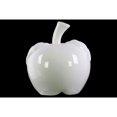 thumbnail image 1 of Decorative Apple Figurine In Ceramic, Large, Glossy White, 1 of 1