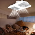 thumbnail image 4 of Rewenti -Fan Led Ceiling Fan Light with E27 Base Remote Control Adjustable Angle Quiet Ceiling Lamp for Home, 4 of 5
