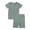Green, variant on Soft Cozy Girls Two Piece Casual Home Wear Play Outfit For Toddlers Kids Daily Summer Set, 12-24 Months, Green