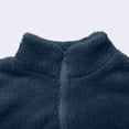 thumbnail image 6 of GXIPO Women Sherpa Jacket Full Zip Fuzzy Teddy Coat with Pockets Fleece Lined Warm Winter Casual Outfits Dark Blue L, 6 of 6