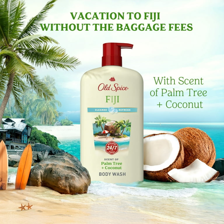 Old Spice Fiji Body Wash for Men 30 fl oz with Coconut and