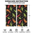 thumbnail image 2 of Boys Girls Kids Nursery Curtains Chili Red Peppers Print Pattern Window Drapes for Living Room Bedroom Playroom Decor Rod Pocket 42x84Inch 2 Panels, 2 of 2