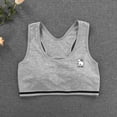 thumbnail image 2 of Krdevn Girls Racerback Training Bra, Removable Pads Wireless Bralette, Soft Breathable Puberty Undergarment for Girls,Grey, 2 of 6