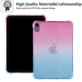 thumbnail image 3 of Allytech Case for iPad 10.9 inch 2022(10th Gen), Gradient Color Soft TPU Slim & Light Weight Protective Silicon Back Cover for iPad 10th Gen 2022(A2696 A2757 A2777), Pink + Green, 3 of 7