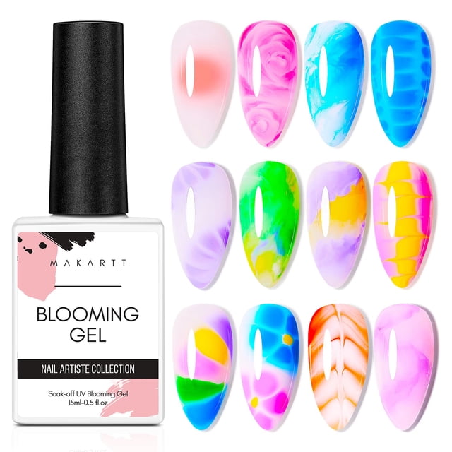 Esmalte de uñas en gel Makartt Clear Blooming, 15 ml, con efecto UV o LED, remojo