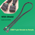 thumbnail image 2 of 2X Mainboard USB 9PIN Female to Female Internal Cable USB2.0 Internal Mainboard Header Cable, 2 of 7